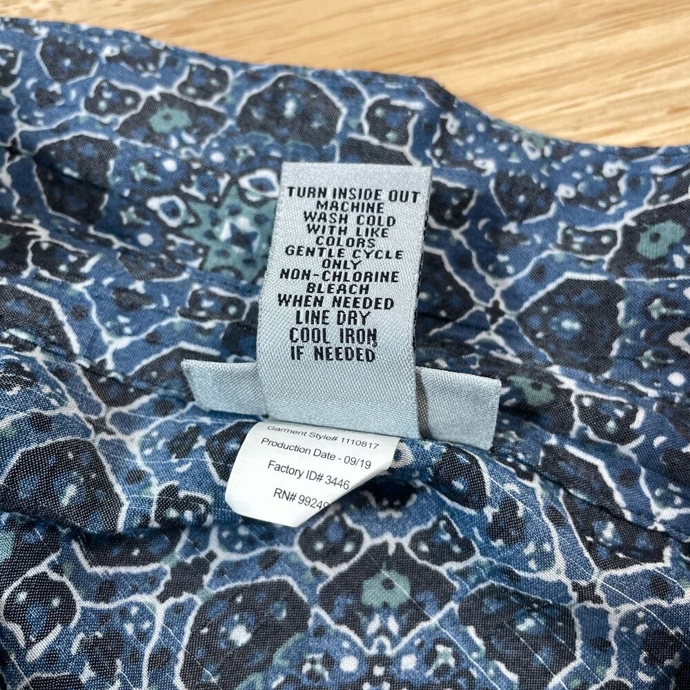 Catherines Peplum Geometric Print Button Up Shirt… - image 7